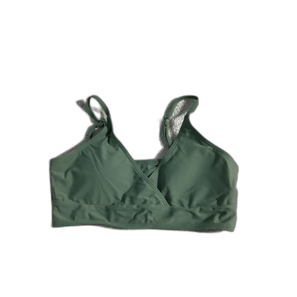 Girls Green Bikini Set with Palm Skirt - Picture 3 of 8